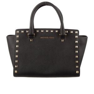 Michael Kors Faux Leather Black Handbag